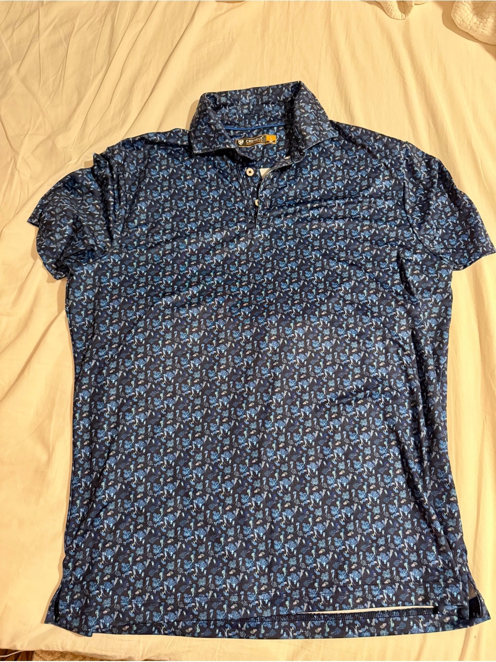 Cremieux Blue Performance Polo | Large | 🪼🪸